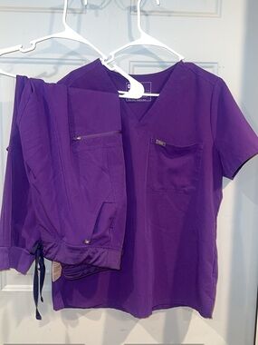 Purple Scrub Top & Pants Set